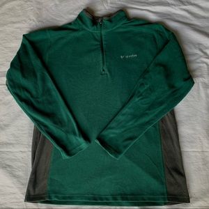 Forest green Columbia quarter zip sweater